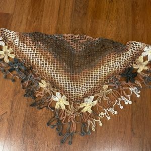 Handmade knit shawl